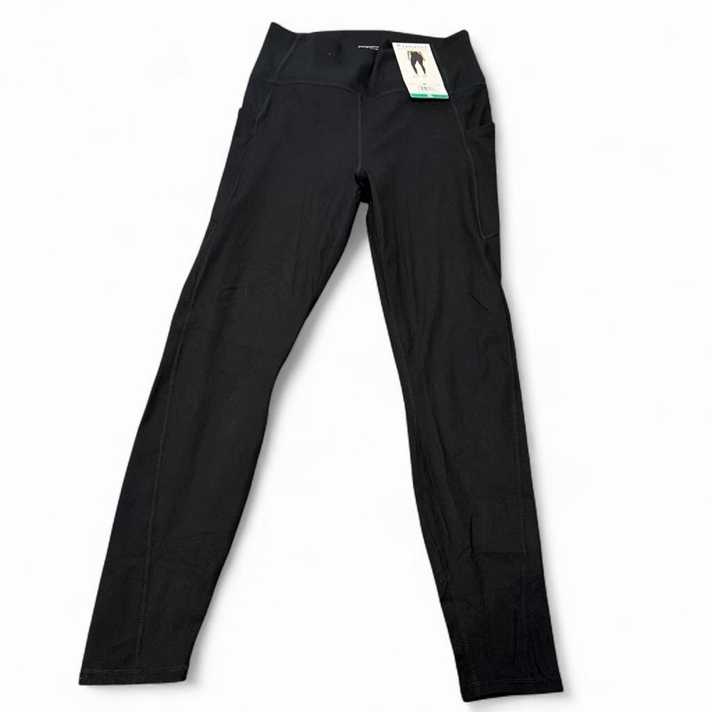 Fabletics Black High-Rise Performance Leggings with Side Pockets